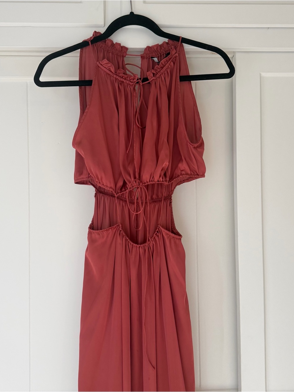 Zara Cutout Maxi Dress in Dusty Rose